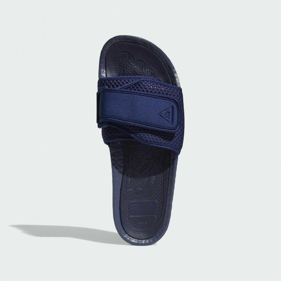 Adidas Men's Blue PHARRELL WILLIAMS CHANCLETAS HU Boost SLIDES FY6142 - Picture 6 of 6
